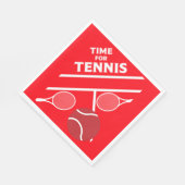 Serviette En Papier Joueurs De Tennis De Pelouse (Coin)