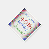 Serviette En Papier Joueuse 40e Anniversaire Papier serviettes (Coin)