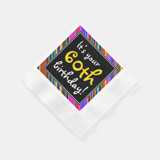 Serviette En Papier Joueuse 60e Anniversaire Papier serviettes (Coin)