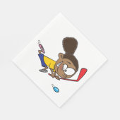 Serviette En Papier Joueuse de hockey féminin (Coin)