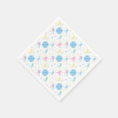 Serviette En Papier Joueuses de softball étoiles (Coin)