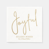 Serviette En Papier JOUEUSES Vacances Faux Or Faux Foil (Devant)