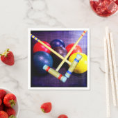 Serviette En Papier Jouons à Croquet Grunge Style (En situation)