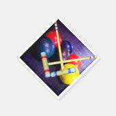 Serviette En Papier Jouons à Croquet Grunge Style (Coin)