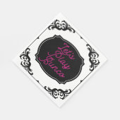 Serviette En Papier Jouons Bunco amusant rose noir élégant (Coin)