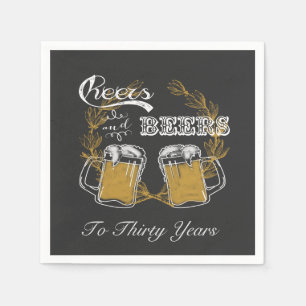 Serviette En Papier Jour d'anniversaire de la bière