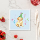 Serviette En Papier Jour d'anniversaire Golden Retriever (En situation)