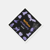 Serviette En Papier Jour d'anniversaire violet noir Halloween Napkin (Coin)