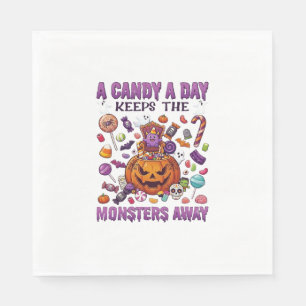 Serviette En Papier Jour de Bonbons Éloigne les Monstres Halloween Cit