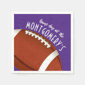 Serviette En Papier Jour de football violet (Devant)