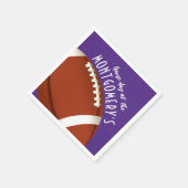 Serviette En Papier Jour de football violet (Coin)