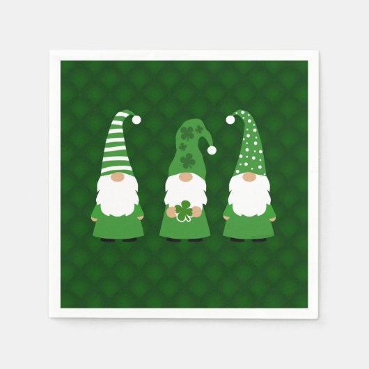 Serviette En Papier Jour de la Saint Patrick Gnomes (Devant)