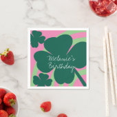 Serviette En Papier Jour de la Saint Patrick Shamrock Vert arc-en-ciel (En situation)