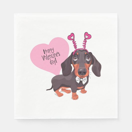 Serviette En Papier Jour de la Saint-Valentin (Devant)