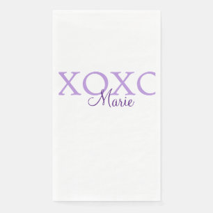 Serviette En Papier Jour de la Saint Valentin Xoxo ajouter nom pastel