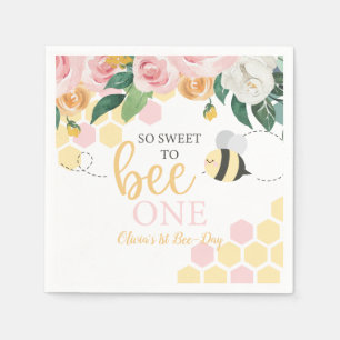 Serviette En Papier Jour de l'abeille Bourdon 1er Anniversaire floral 