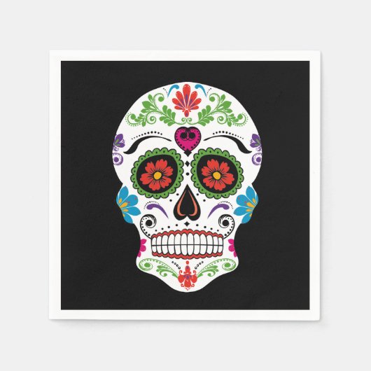 SERVIETTE EN PAPIER JOUR DE L'ESSENCE DU SUCRE MORT (Devant)