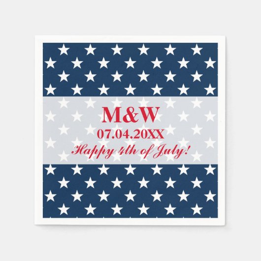 Serviette En Papier Jour de l'Indépendance 4 juillet les serviettes de (Devant)