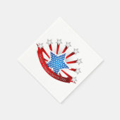 Serviette En Papier Jour de l'indépendance rouge blanc et bleu (Coin)