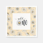 Serviette En Papier Jour de marguerite Napkin - Wild One - Jaune (Devant)