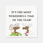 Serviette En Papier Jour de Noël 2 serviettes d'orignal (Devant)