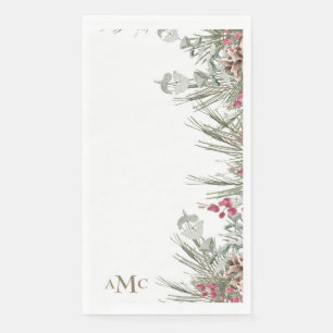 Serviette En Papier Jour de Noël blanc sur mesure