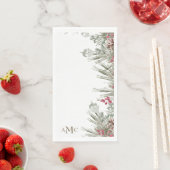 Serviette En Papier Jour de Noël blanc sur mesure (En situation)