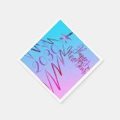 Serviette En Papier Jour de Noël rose moderne (Coin)