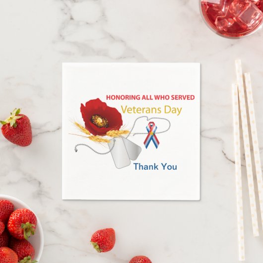 Serviette En Papier Jour des anciens combattants (En situation)