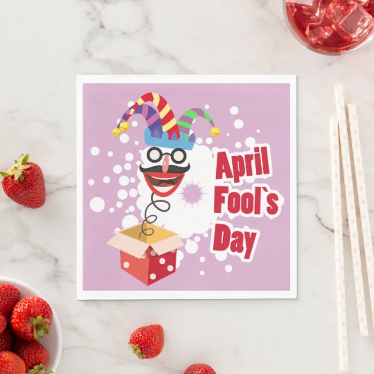 Serviette En Papier Jour des Fools d'avril (En situation)