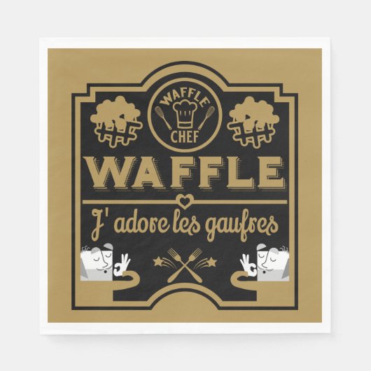 Serviette En Papier Jour des gaufres (Devant)