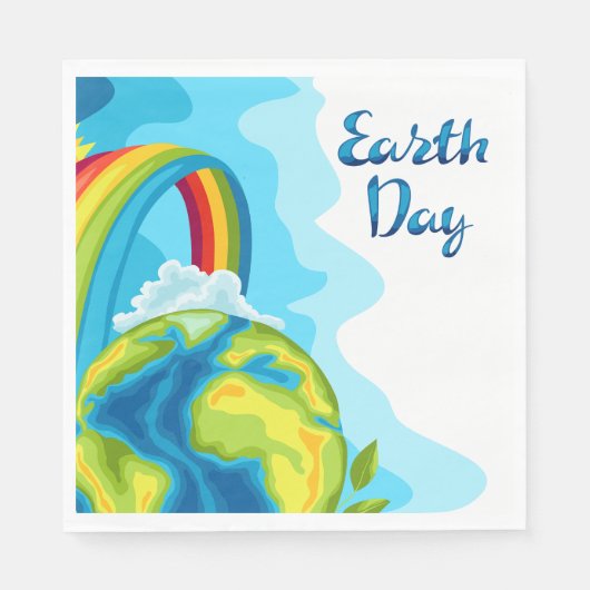 Serviette En Papier Jour des terres (Devant)