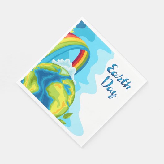 Serviette En Papier Jour des terres (Coin)