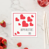 Serviette En Papier Jour Des Valentines Beaucoup De Mignons Coeurs Rou (En situation)