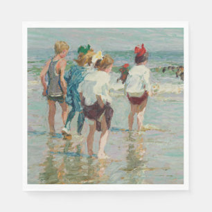 Serviette En Papier Jour d'été à Brighton Beach (par E.H. Potthast)