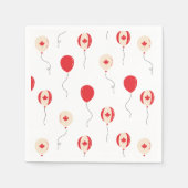 Serviette En Papier Jour du Canada Ballons canadiens (Devant)