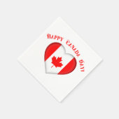 Serviette En Papier Jour du Canada pour le coeur canadien (Coin)