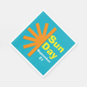 Serviette En Papier Jour du soleil pour l'énergie solaire (Coin)