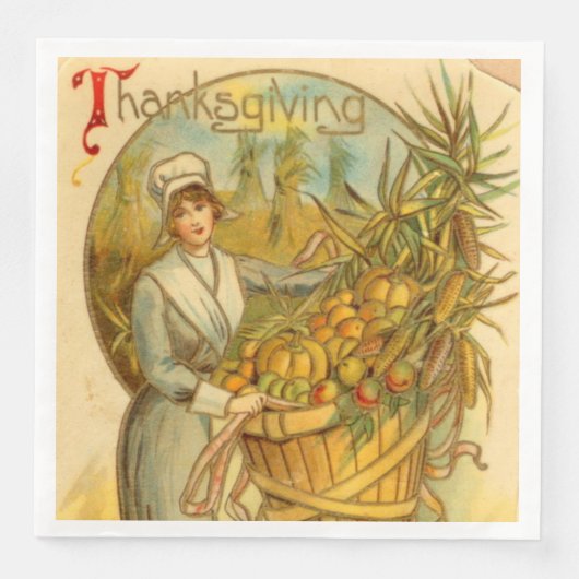 Serviette En Papier Jour férié de Thanksgiving (Devant)