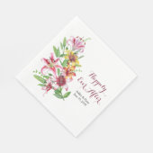 Serviette En Papier Jour Lily Tiger Lily Mariage personnalisé (Coin)