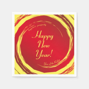 Serviette En Papier Jour lunaire Bonheur Prosperity Harmonie