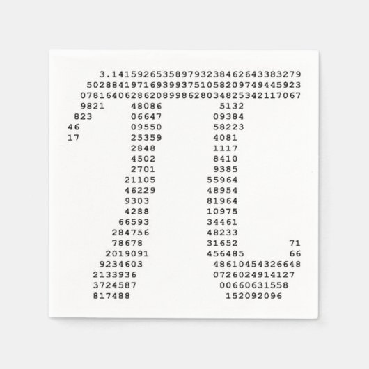 Serviette En Papier Jour Pi (Devant)