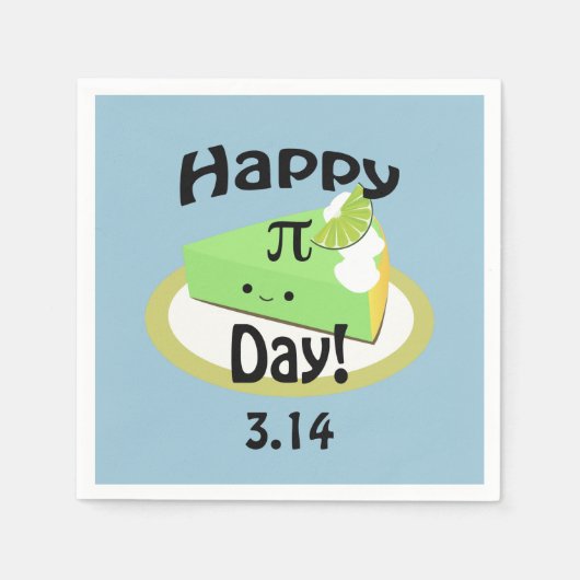 Serviette En Papier Jour Pi Joyeux (Devant)