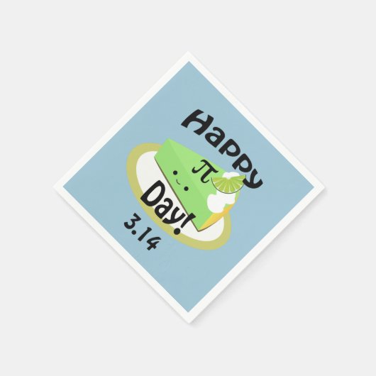 Serviette En Papier Jour Pi Joyeux (Coin)