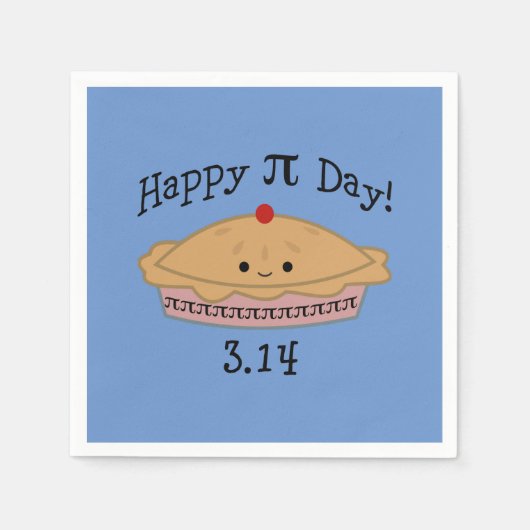 Serviette En Papier Jour Pi Joyeux (Devant)