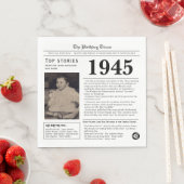 Serviette En Papier Journal d'anniversaire 1945 (En situation)