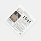 Serviette En Papier Journal d'anniversaire 1945 (Coin)