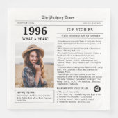 Serviette En Papier Journal de naissance de 1996 (Devant)