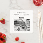 Serviette En Papier Journal pour les 60 ans (En situation)