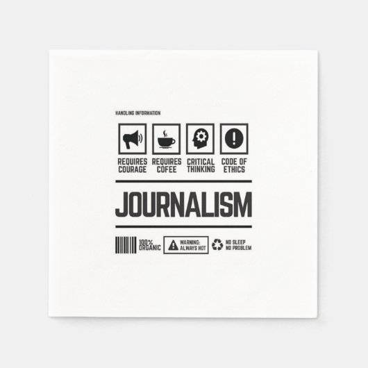 Serviette En Papier journalisme (Devant)